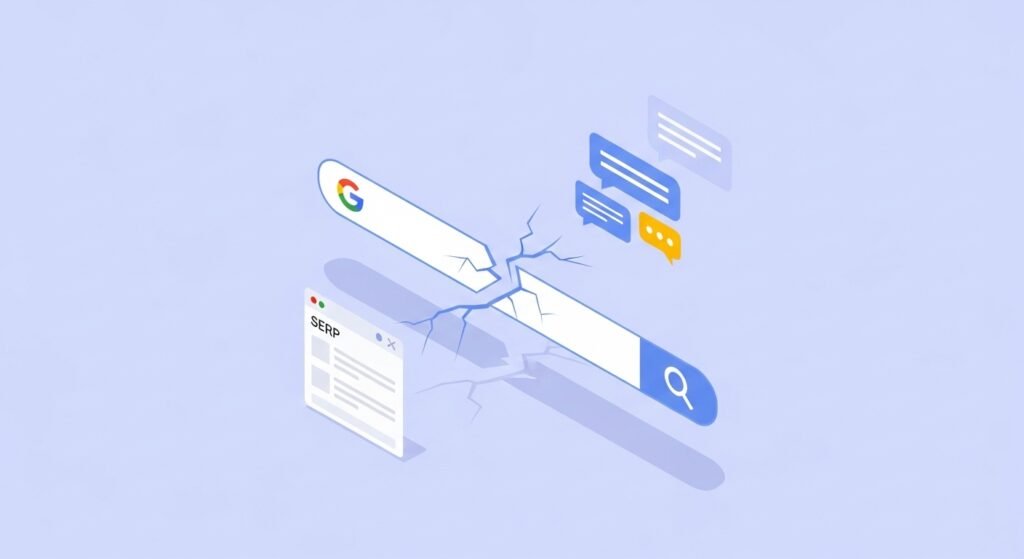 Représentation de Google AI mode et des changements qu'il implique.